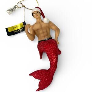 New NWT December Diamonds "Jingle" Merman Christmas ornament Holiday Sexy Man